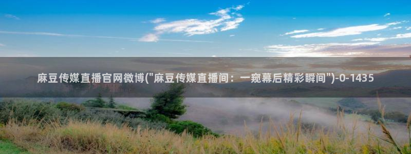 麻豆视频官方整理：麻豆传媒直播官网微博(\